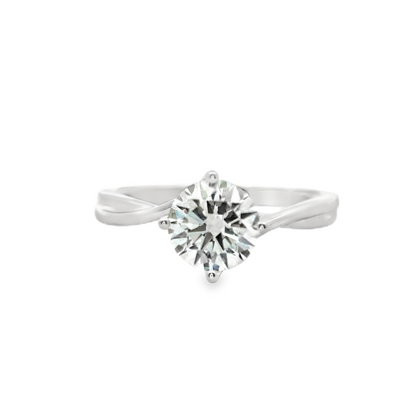 Twist Solitaire Engagement Ring [Setting Only] - LGR103