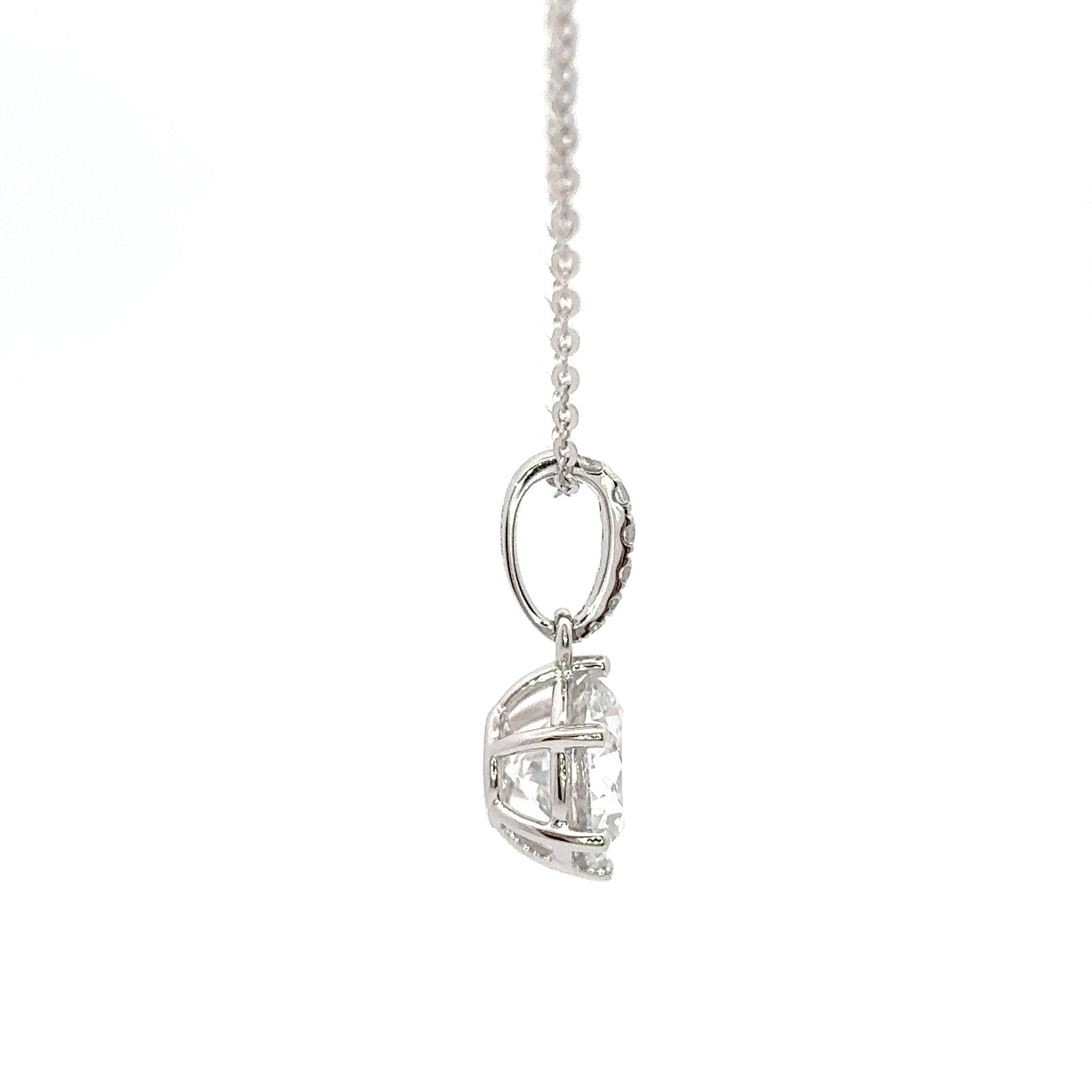 Six Prong with Side Stone Pendants [Setting Only] - LC54