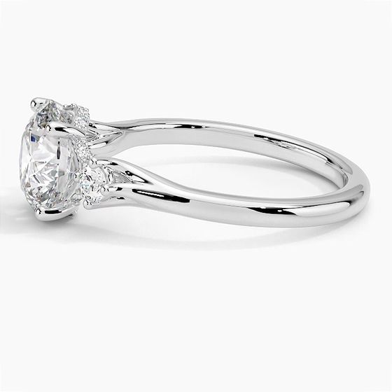 Floating Three Stone Diamond Engagement Ring  [Setting Only] - EC124