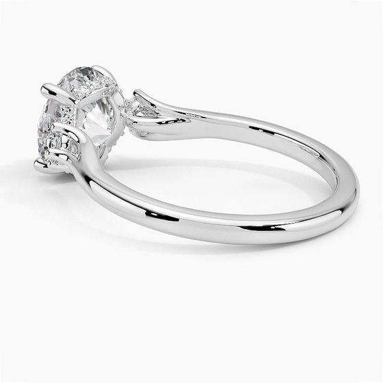 Floating Three Stone Diamond Engagement Ring  [Setting Only] - EC124