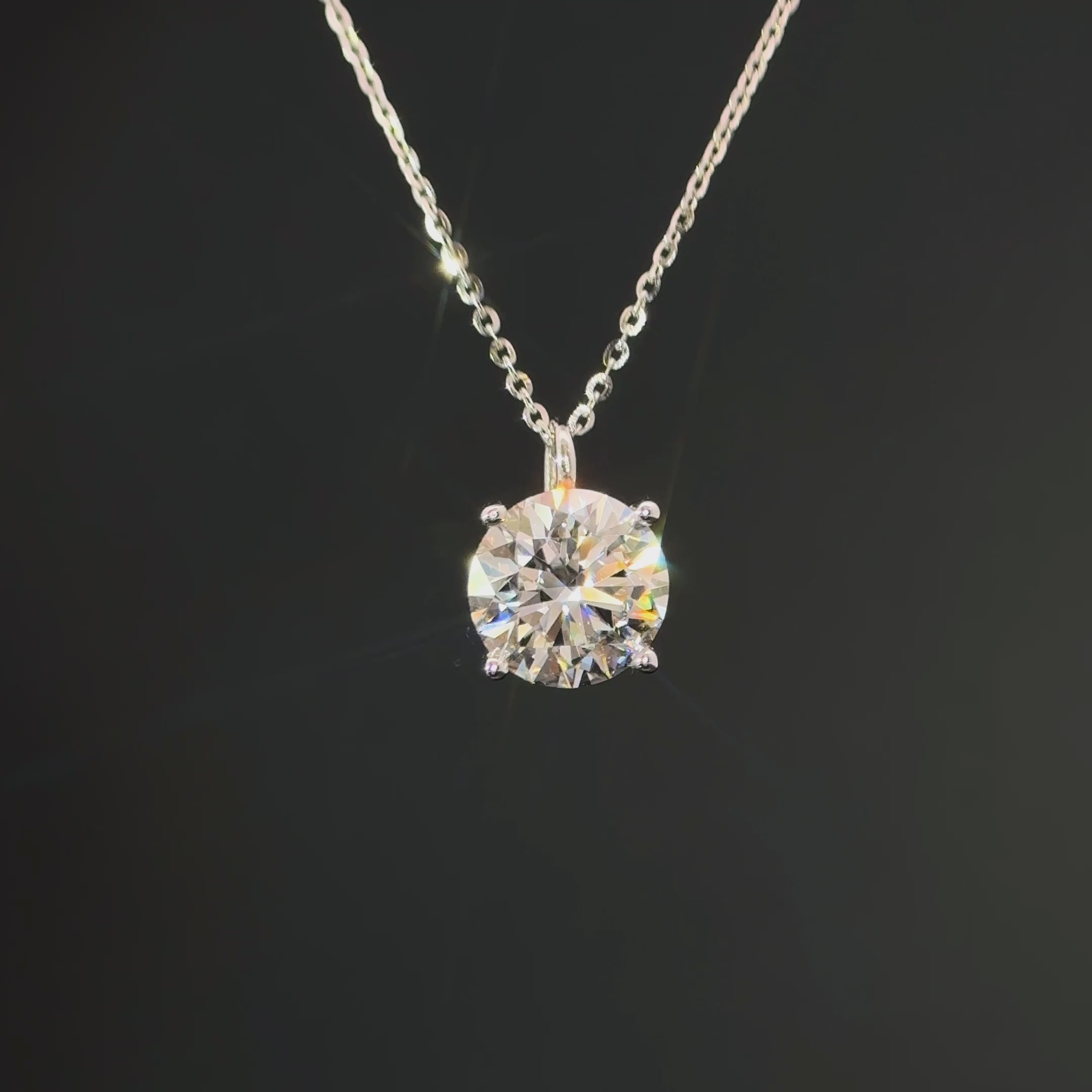 1.76CT Four Prong Solitaire Pendants Necklaces - LC101 - LG698545293