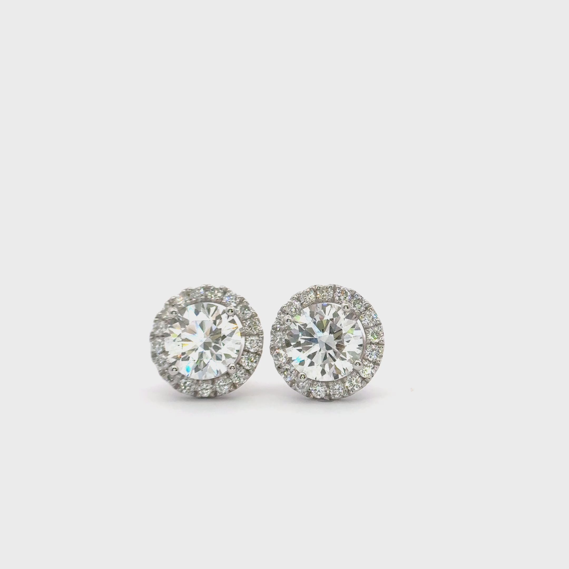 Luxury Halo Earrings [Setting Only] - LE303S