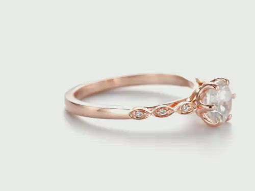 Marquise Shaped Classic Diamond Engagement Ring [Setting Only] - EC058