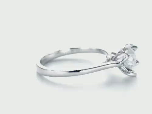 Peekaboo Diamond Solitaire Engagement Ring [Setting Only] - EC067