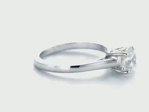 Four Prong Floral Solitaire Diamond Engagement Ring [Setting Only] - EC041