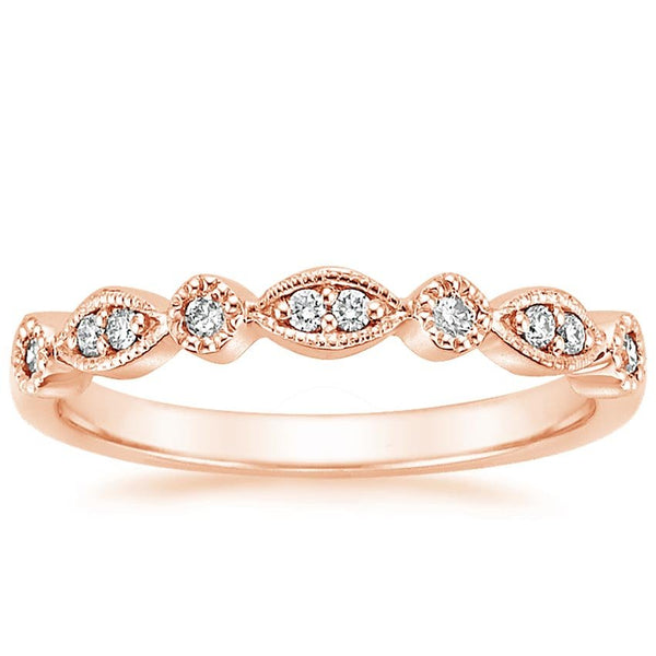 Tiara Half Eternity Diamond Woman Wedding Ring - LR21 - Roselle Jewelry