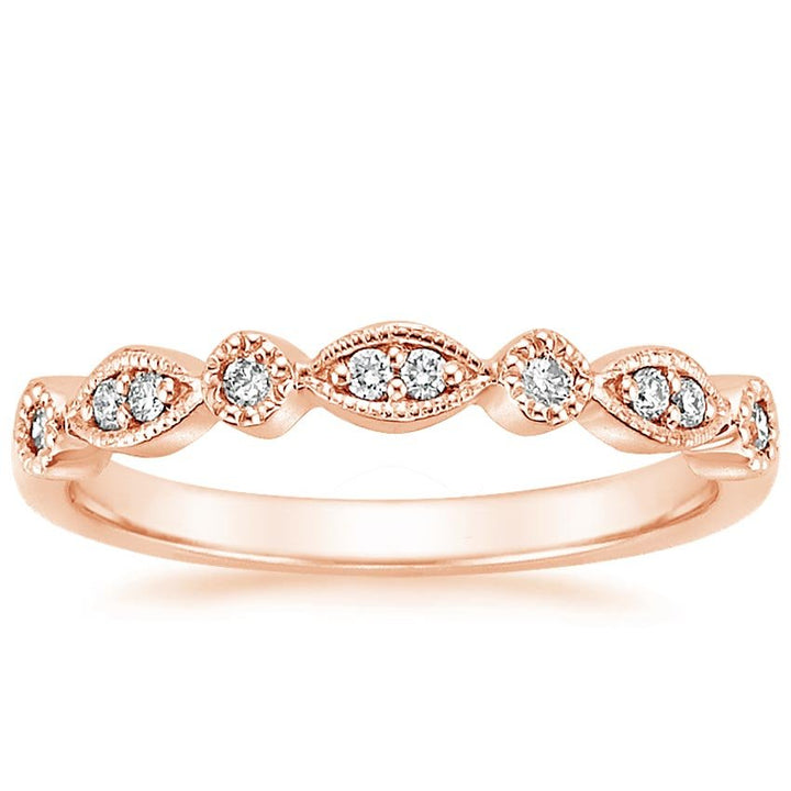 Tiara Half Eternity Diamond Woman Wedding Ring - LR21 - Roselle Jewelry
