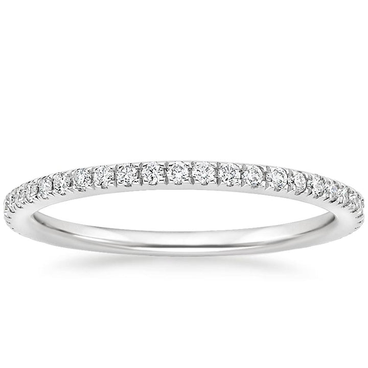 0.25ctw Luxe Ballad Pave Half Eternity Diamond Wedding Band Ring - LR24 - Roselle Jewelry