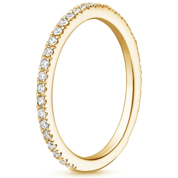 0.25ctw Luxe Ballad Pave Half Eternity Diamond Wedding Band Ring - LR24 - Roselle Jewelry