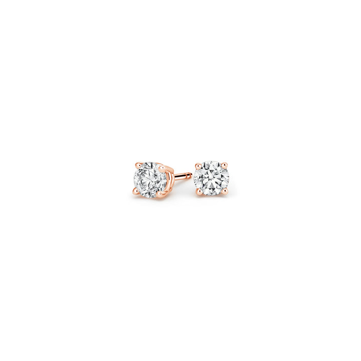 0.10CTW Four Prong Round Diamond Stud Earrings - SE010 - Roselle Jewelry