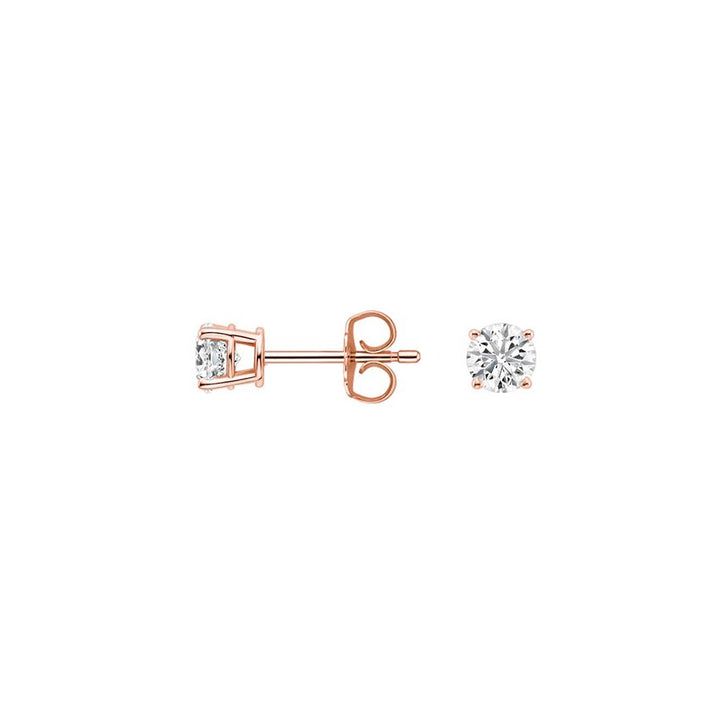 0.10CTW Four Prong Round Diamond Stud Earrings - SE010 - Roselle Jewelry