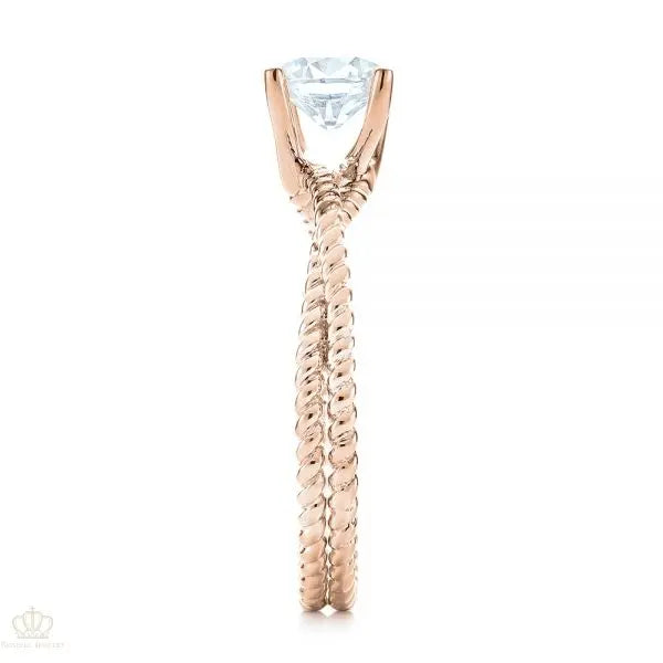 Braided Women's Solitaire Engagement Ring [Setting Only] - EC069 - Roselle Jewelry