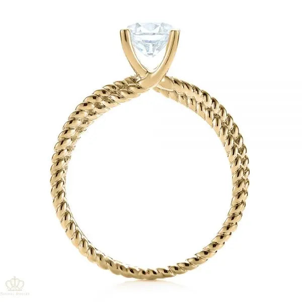 Braided Women's Solitaire Engagement Ring [Setting Only] - EC069 - Roselle Jewelry