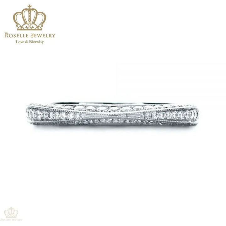 Charlisa™ Bright Cut Diamond Eternity Band Wedding Rings - WC001 - Roselle Jewelry