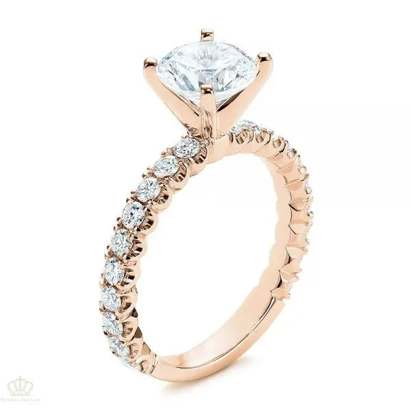 Classic Diamond Engagement Ring [Setting Only] - EC053 - Roselle Jewelry