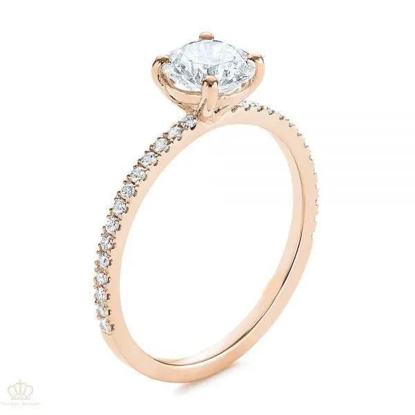 Four Prong Classic Diamond Engagement Ring [Setting Only] - EC051 - Roselle Jewelry