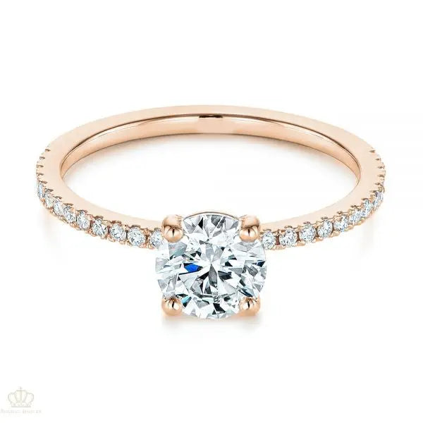 Four Prong Classic Diamond Engagement Ring [Setting Only] - EC051 - Roselle Jewelry