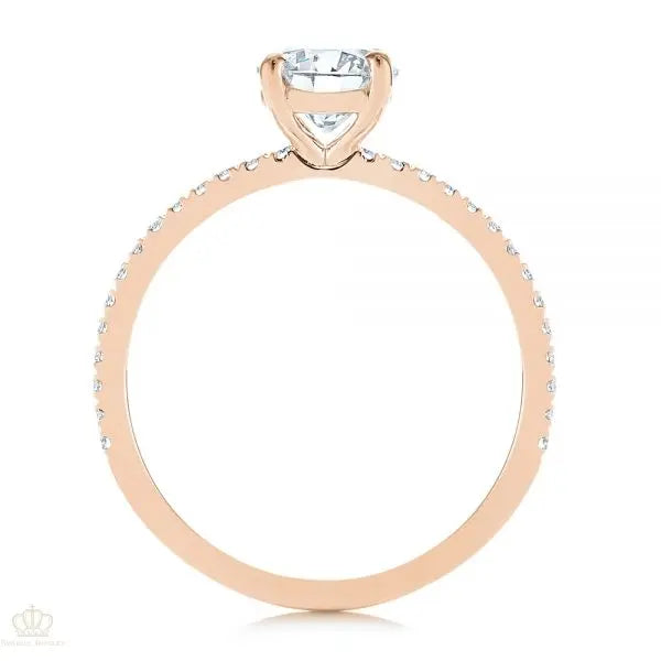 Four Prong Classic Diamond Engagement Ring [Setting Only] - EC051 - Roselle Jewelry