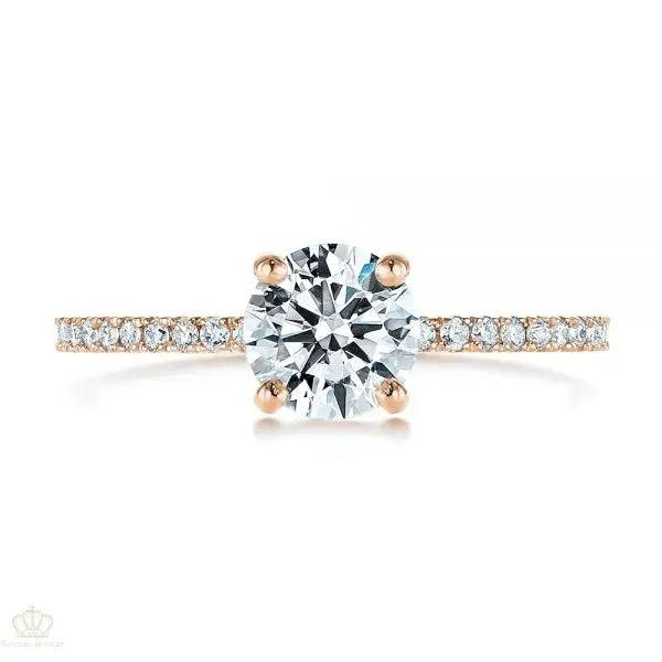 Four Prong Classic Diamond Engagement Ring [Setting Only] - EC051 - Roselle Jewelry