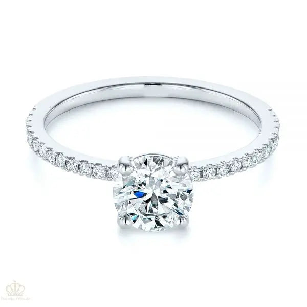 Four Prong Classic Diamond Engagement Ring [Setting Only] - EC051 - Roselle Jewelry