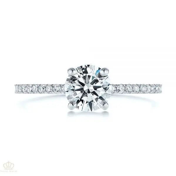 Four Prong Classic Diamond Engagement Ring [Setting Only] - EC051 - Roselle Jewelry