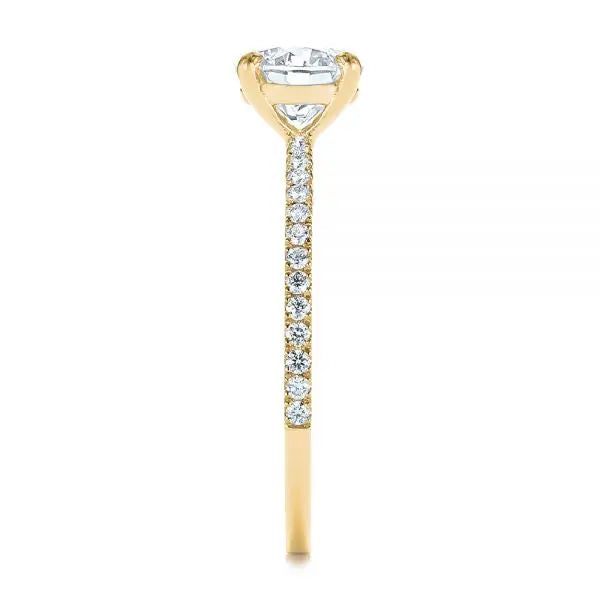 Four Prong Classic Diamond Engagement Ring [Setting Only] - EC051 - Roselle Jewelry