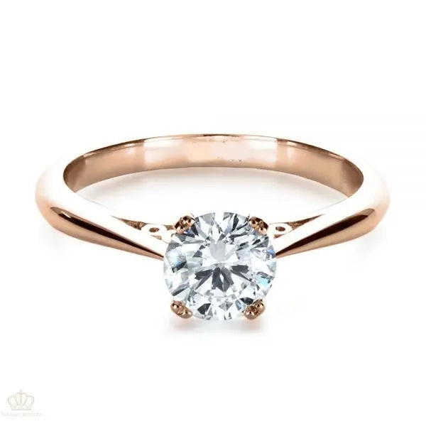 Custom Diamond Side Stone Engagement Ring [Setting Only] - EC072 - Roselle Jewelry