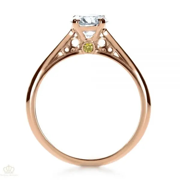 Custom Diamond Side Stone Engagement Ring [Setting Only] - EC072 - Roselle Jewelry