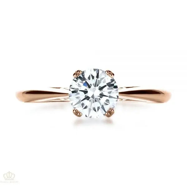 Custom Diamond Side Stone Engagement Ring [Setting Only] - EC072 - Roselle Jewelry