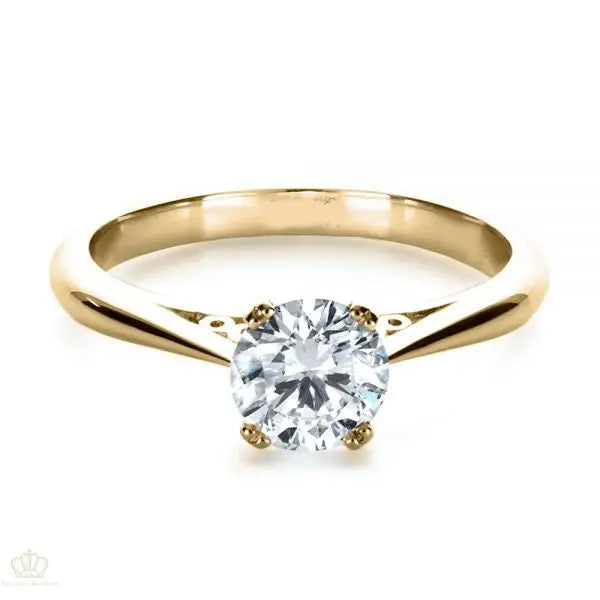 Custom Diamond Side Stone Engagement Ring [Setting Only] - EC072 - Roselle Jewelry