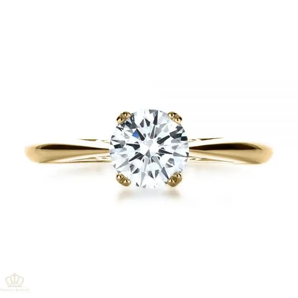 Custom Diamond Side Stone Engagement Ring [Setting Only] - EC072 - Roselle Jewelry