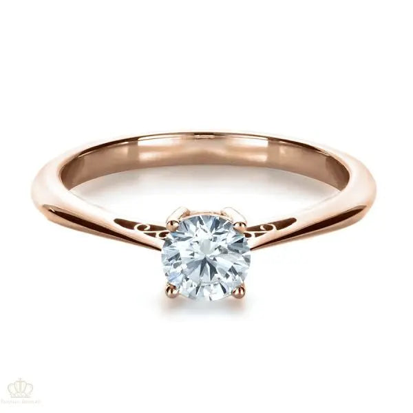 Custom Diamond And Filigree Engagement Ring [Setting Only] - EC074 - Roselle Jewelry