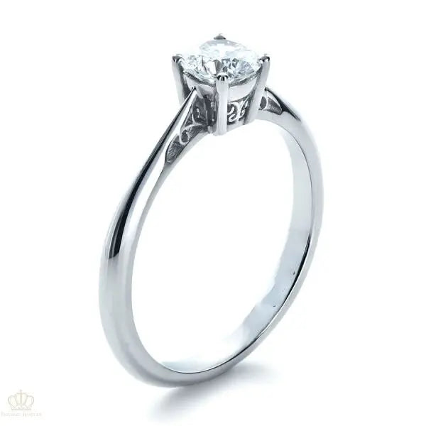 Custom Diamond And Filigree Engagement Ring [Setting Only] - EC074 - Roselle Jewelry