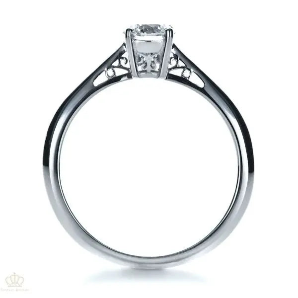Custom Diamond And Filigree Engagement Ring [Setting Only] - EC074 - Roselle Jewelry