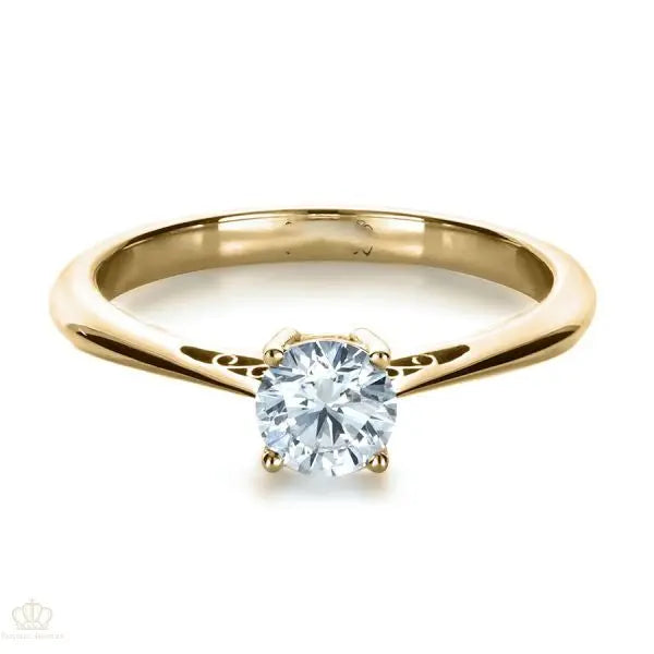 Custom Diamond And Filigree Engagement Ring [Setting Only] - EC074 - Roselle Jewelry
