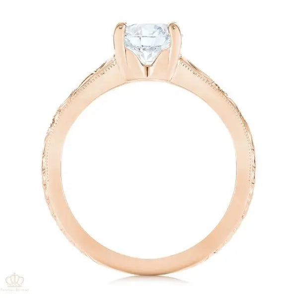 Vintage Solitaire Diamond Engagement Ring [Setting Only] - EC063 - Roselle Jewelry