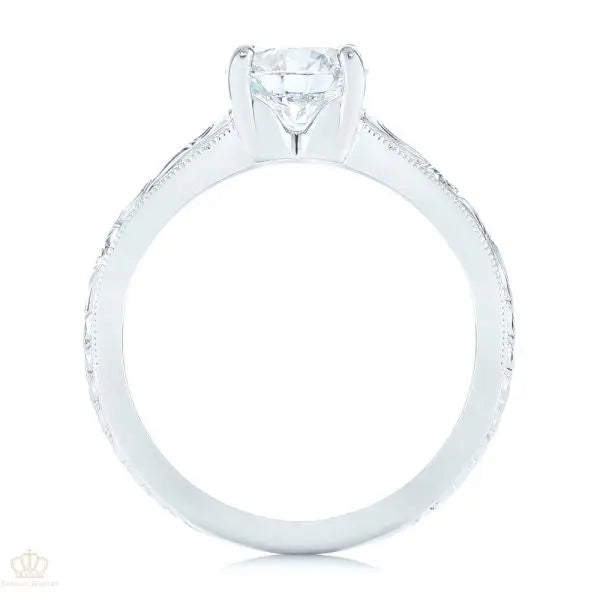 Vintage Solitaire Diamond Engagement Ring [Setting Only] - EC063 - Roselle Jewelry