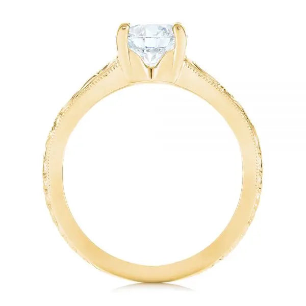 Vintage Solitaire Diamond Engagement Ring [Setting Only] - EC063 - Roselle Jewelry