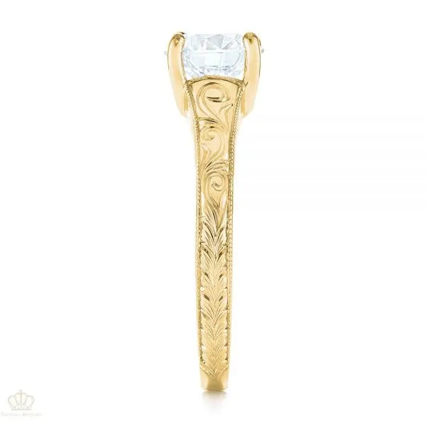 Vintage Solitaire Diamond Engagement Ring [Setting Only] - EC063 - Roselle Jewelry