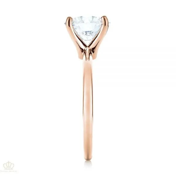 Custom Solitaire Diamond Engagement Ring [Setting Only] - EC070 - Roselle Jewelry