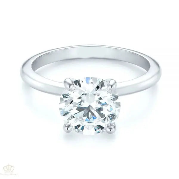 Custom Solitaire Diamond Engagement Ring [Setting Only] - EC070 - Roselle Jewelry