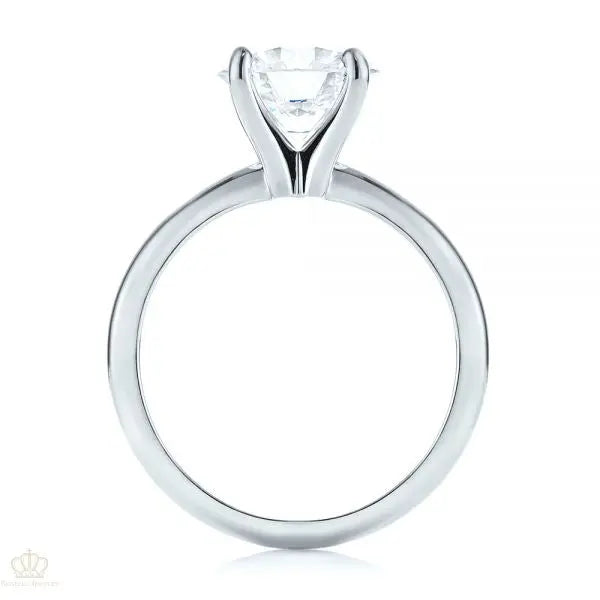 Custom Solitaire Diamond Engagement Ring [Setting Only] - EC070 - Roselle Jewelry