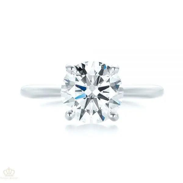 Custom Solitaire Diamond Engagement Ring [Setting Only] - EC070 - Roselle Jewelry