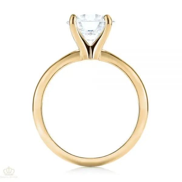 Custom Solitaire Diamond Engagement Ring [Setting Only] - EC070 - Roselle Jewelry