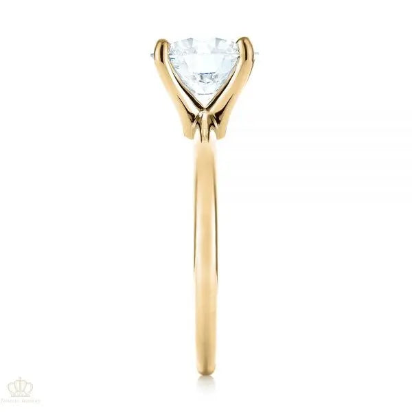 Custom Solitaire Diamond Engagement Ring [Setting Only] - EC070 - Roselle Jewelry