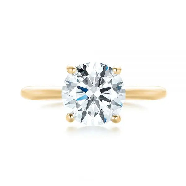 Custom Solitaire Diamond Engagement Ring [Setting Only] - EC070 - Roselle Jewelry