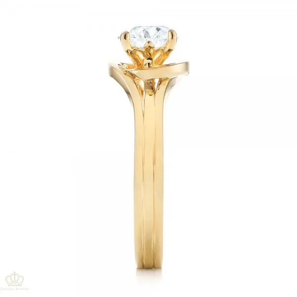 Custom Solitaire Diamond Engagement Ring [Setting Only] - EC068 - Roselle Jewelry