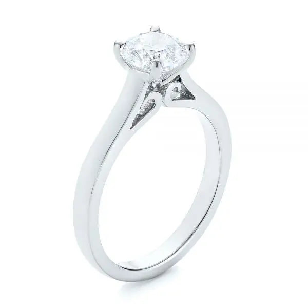 Vintage Diamond Solitaire Engagement Ring [Setting Only] - EC036 - Roselle Jewelry