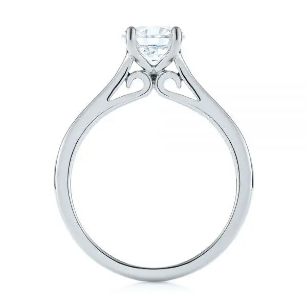 Vintage Diamond Solitaire Engagement Ring [Setting Only] - EC036 - Roselle Jewelry