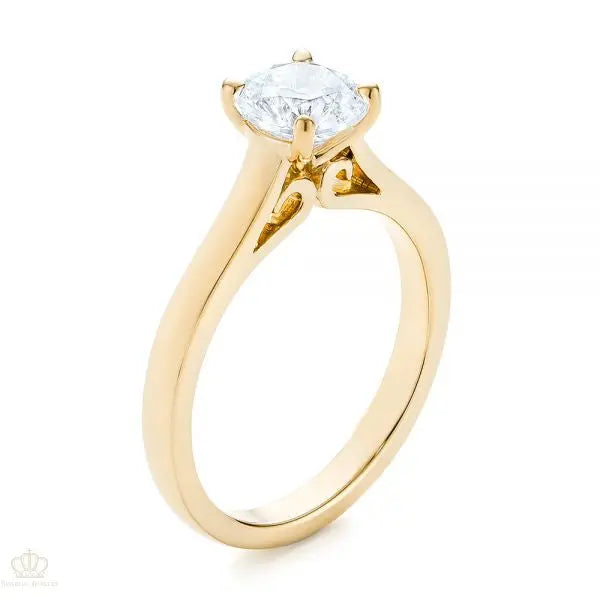 Vintage Diamond Solitaire Engagement Ring [Setting Only] - EC036 - Roselle Jewelry